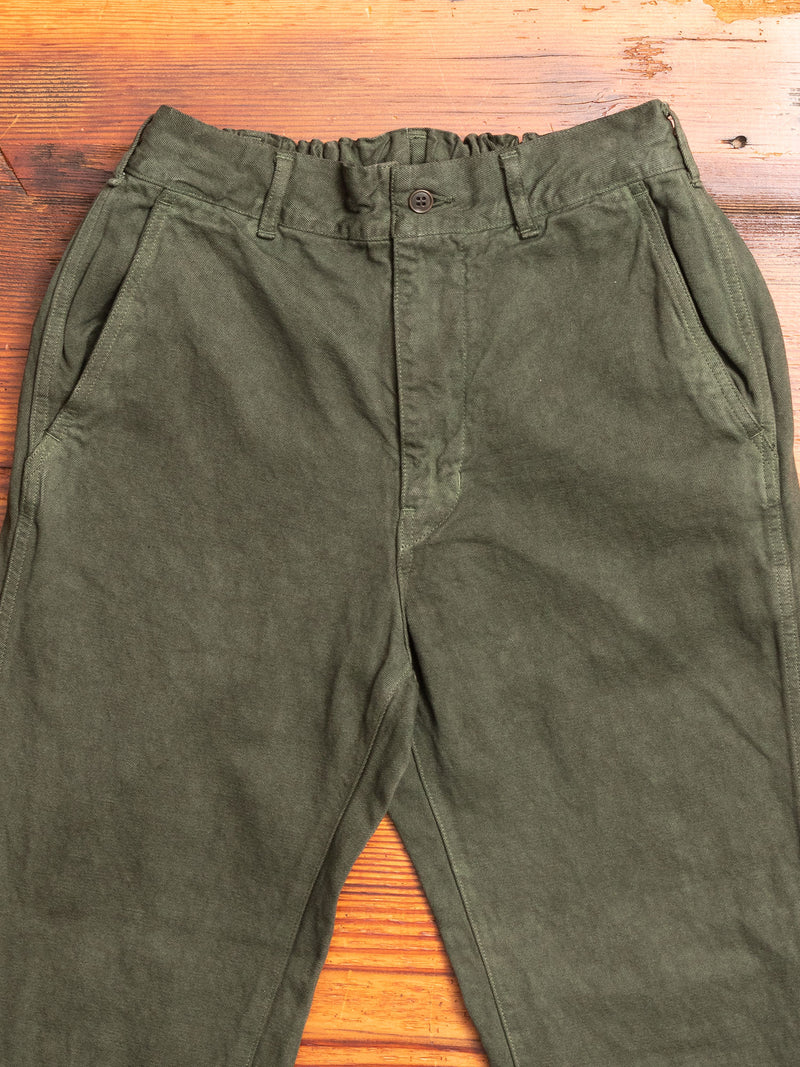 Linen Tapered Pants in Khaki