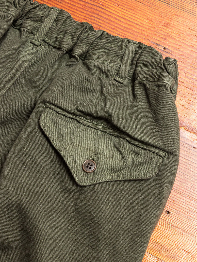 Linen Tapered Pants in Khaki