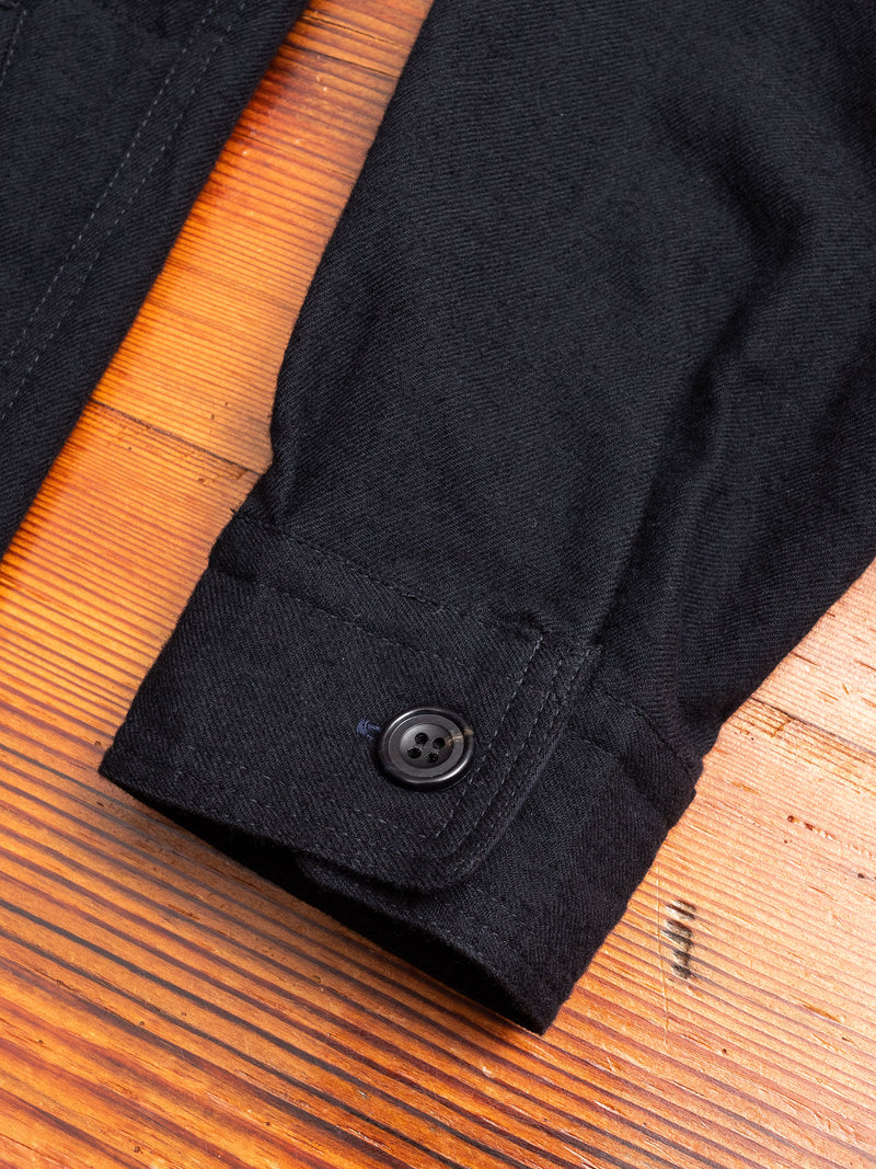 Wool Shirt Jacket in Dark Navy