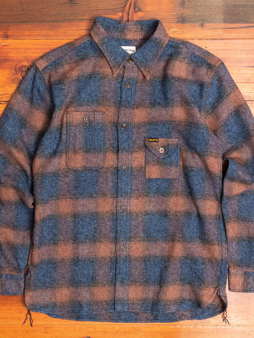 750WS Heavy Flannel Shirt in Navy