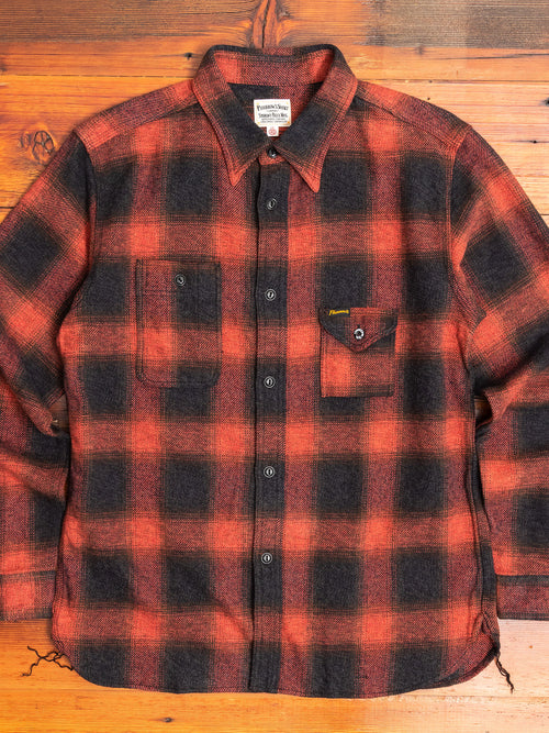 750WS Heavy Flannel Shirt in Red