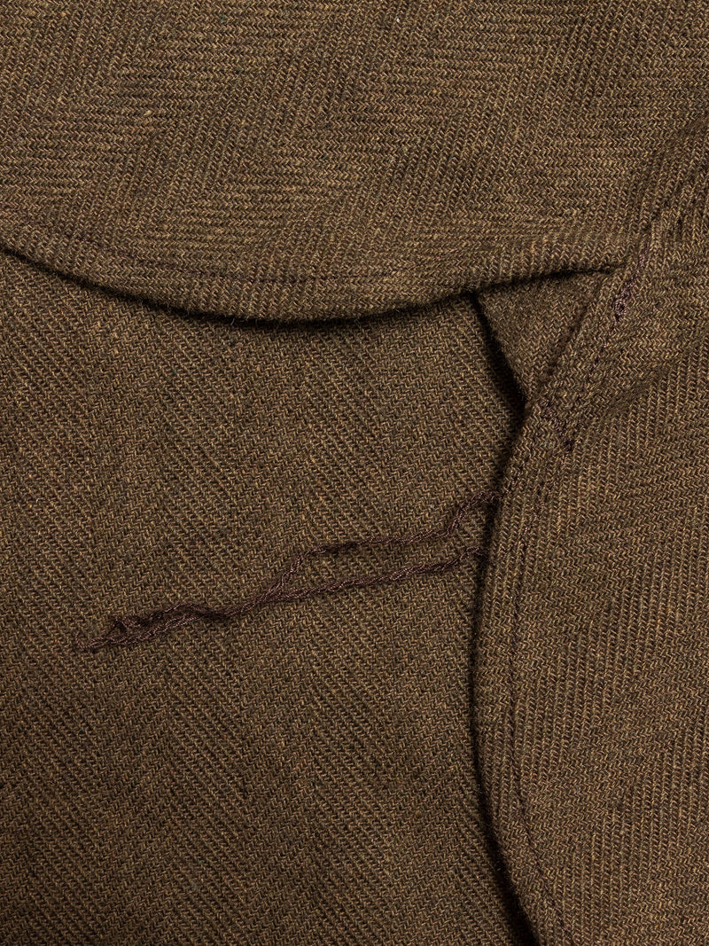 Wool HBT Work Shirt in Olive