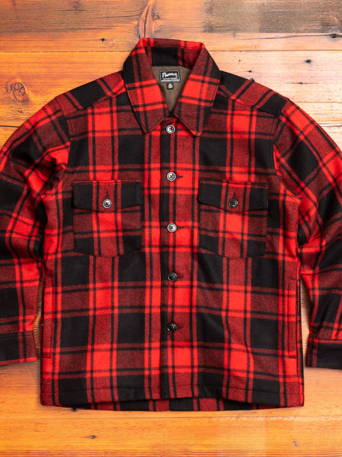 Buffalo Check CPO Shirt in Red