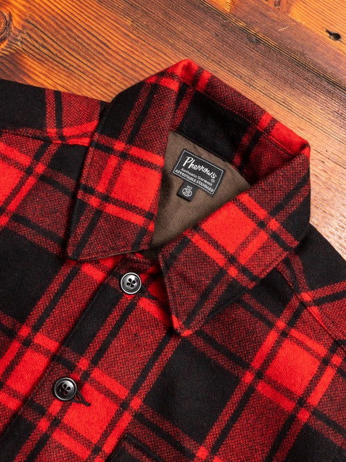 Buffalo Check CPO Shirt in Red