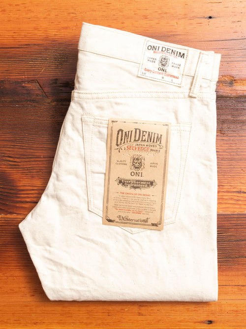 546-OGW "Organic Cotton White" 14oz Selvedge Denim - Slim Straight Fit