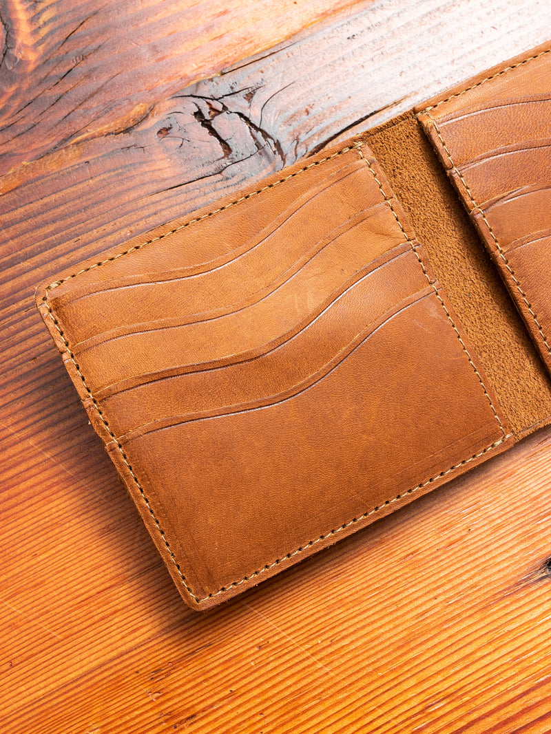 Suede Bifold Wallet in Light Java