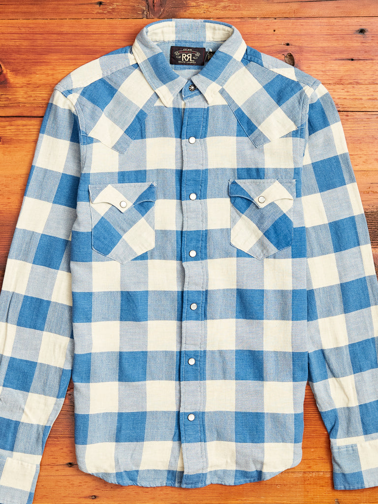 Buffalo Western Shirt in Indigo Cream – Blue Owl Workshop