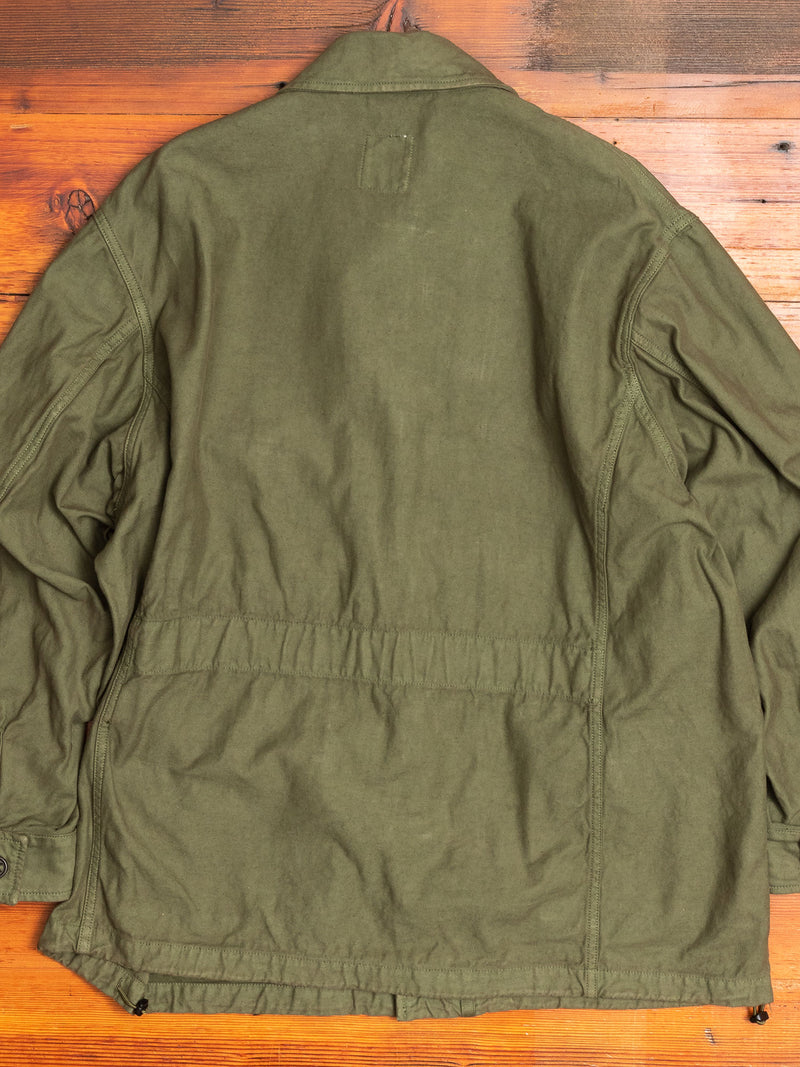 Fatigue Long Jacket in Olive