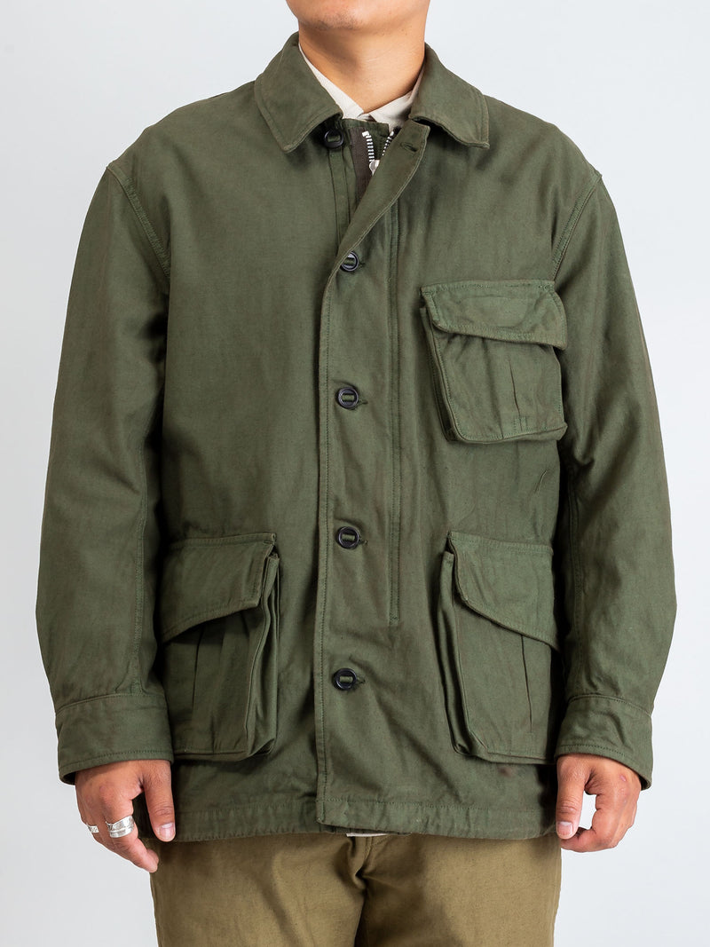 Fatigue Long Jacket in Olive