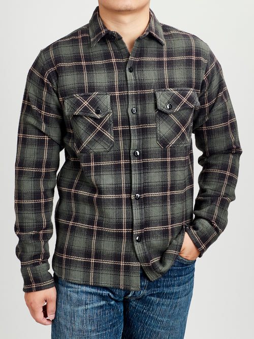 Crosscut Flannel in Pine Plaid