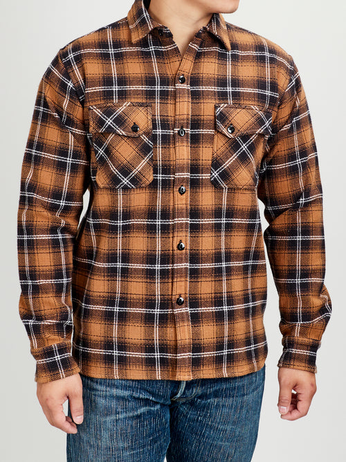 Crosscut Flannel in Sienna