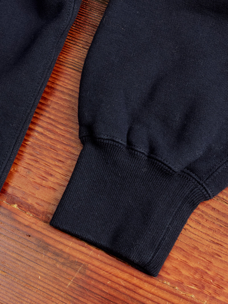 Japan-Made Fleece Hoodie in Navy