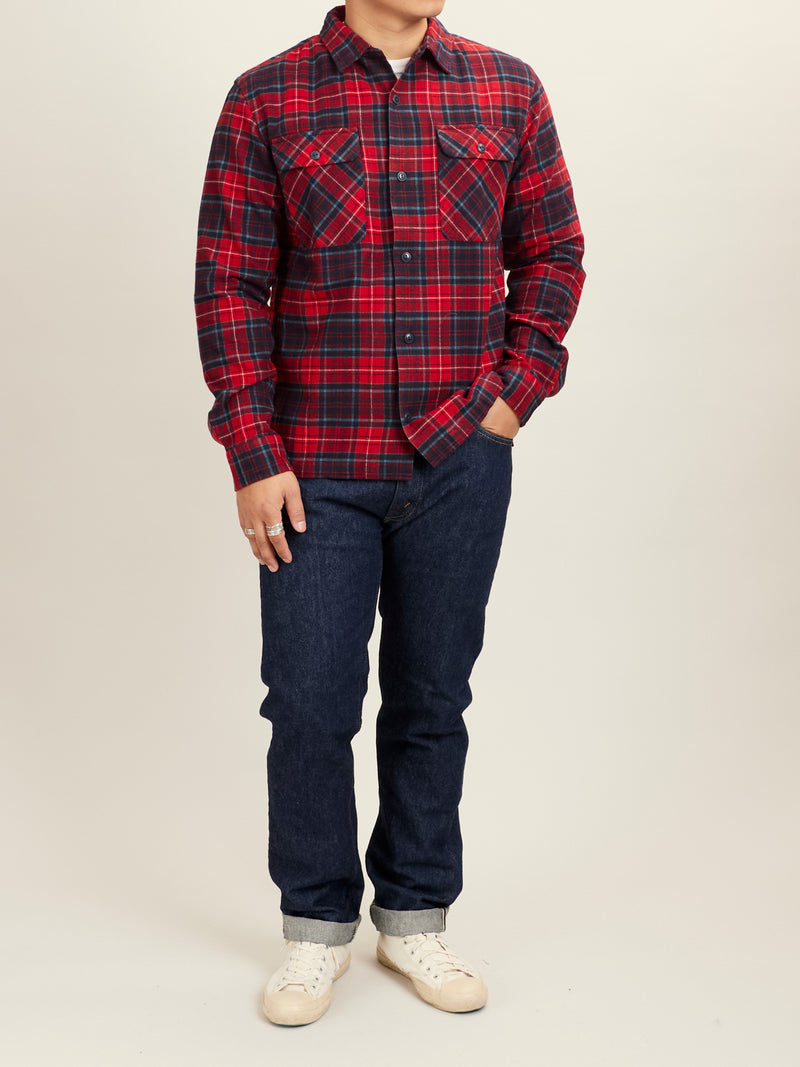 Carter Camp Shirt in Red Plaid