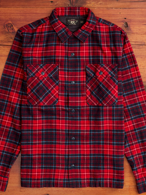 Carter Camp Shirt in Red Plaid