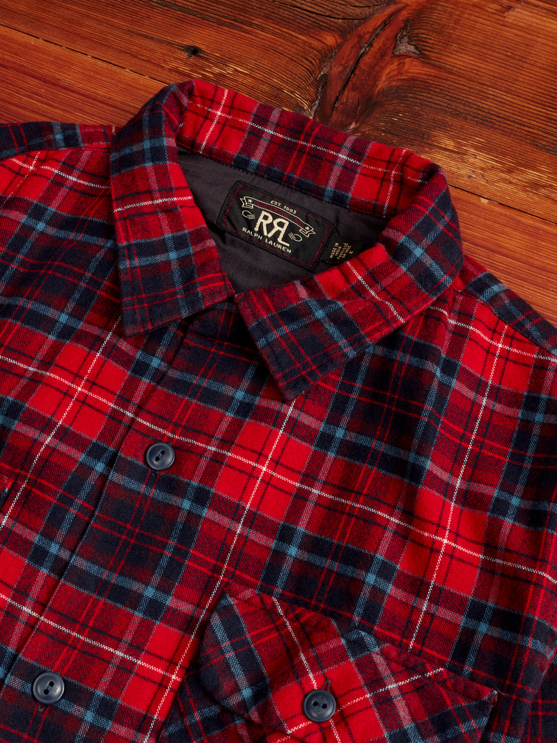 Carter Camp Shirt in Red Plaid