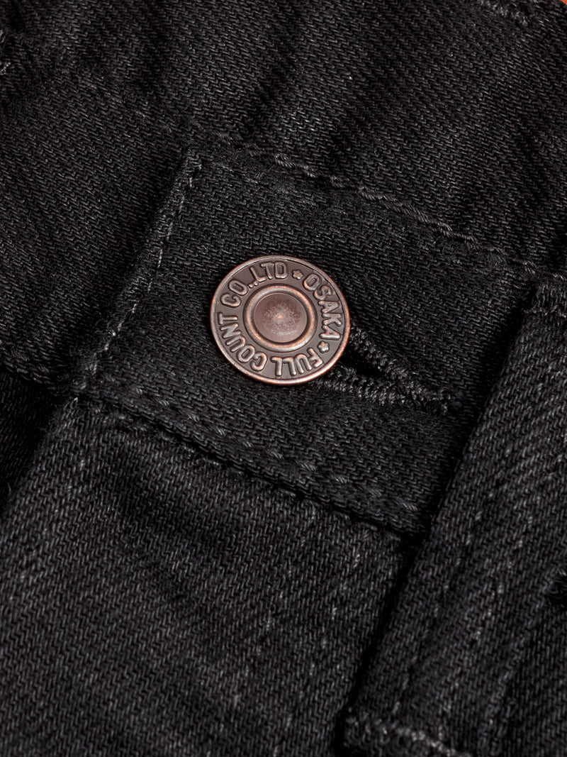 1109BKBK 13.5oz Double Black Selvedge Denim - Slim Fit