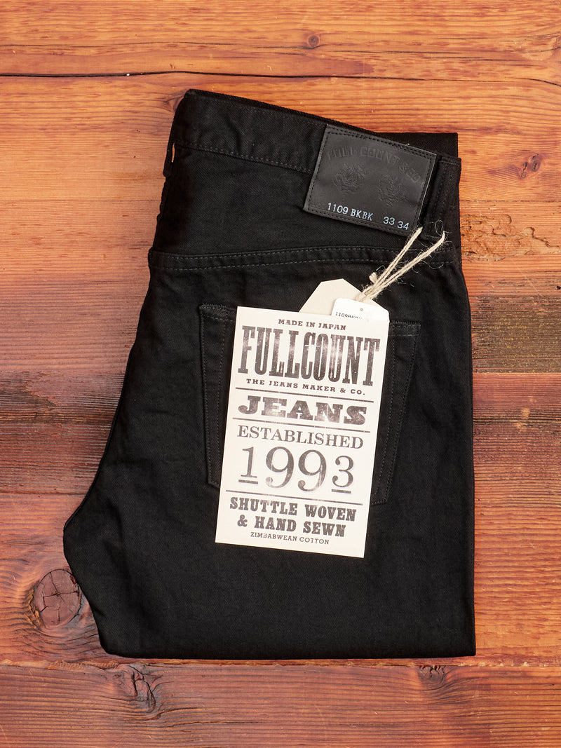 1109BKBK 13.5oz Double Black Selvedge Denim - Slim Fit