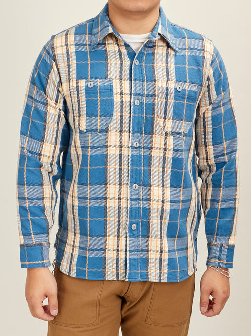 720WS Heavy Flannel Shirt in Navy