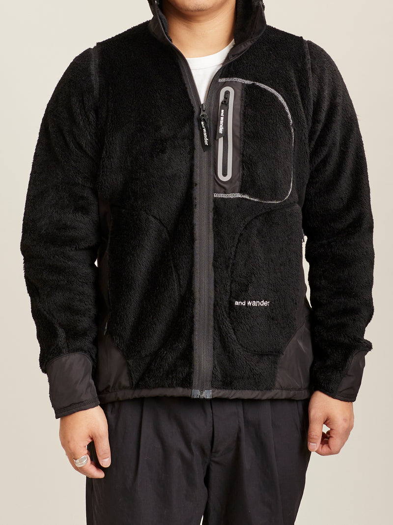 High Loft Fleece Jacket in Black