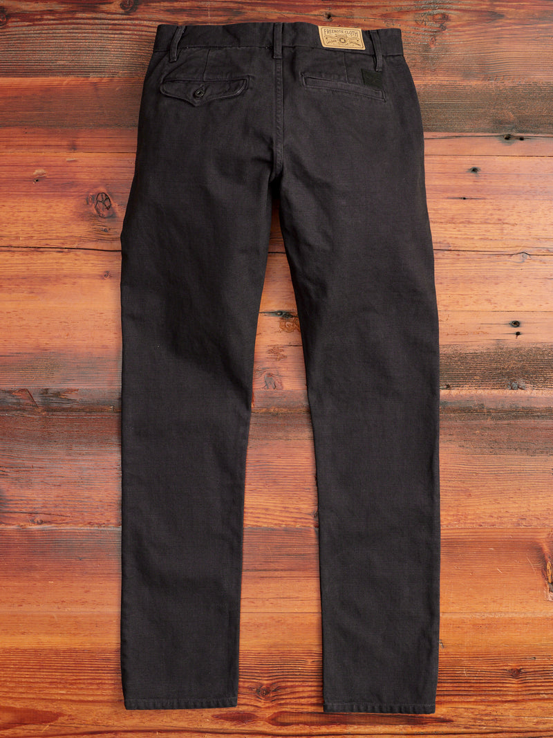 14oz Slub Workers Chino in Black