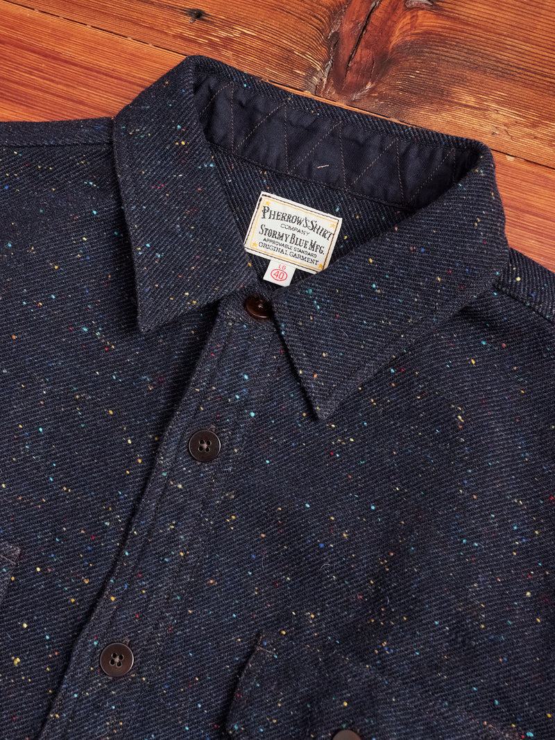 Hunting Nep Flannel in Navy Wool