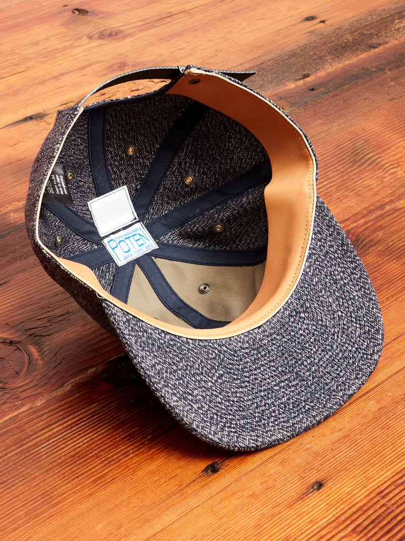 Linen Dyed Cap in Navy