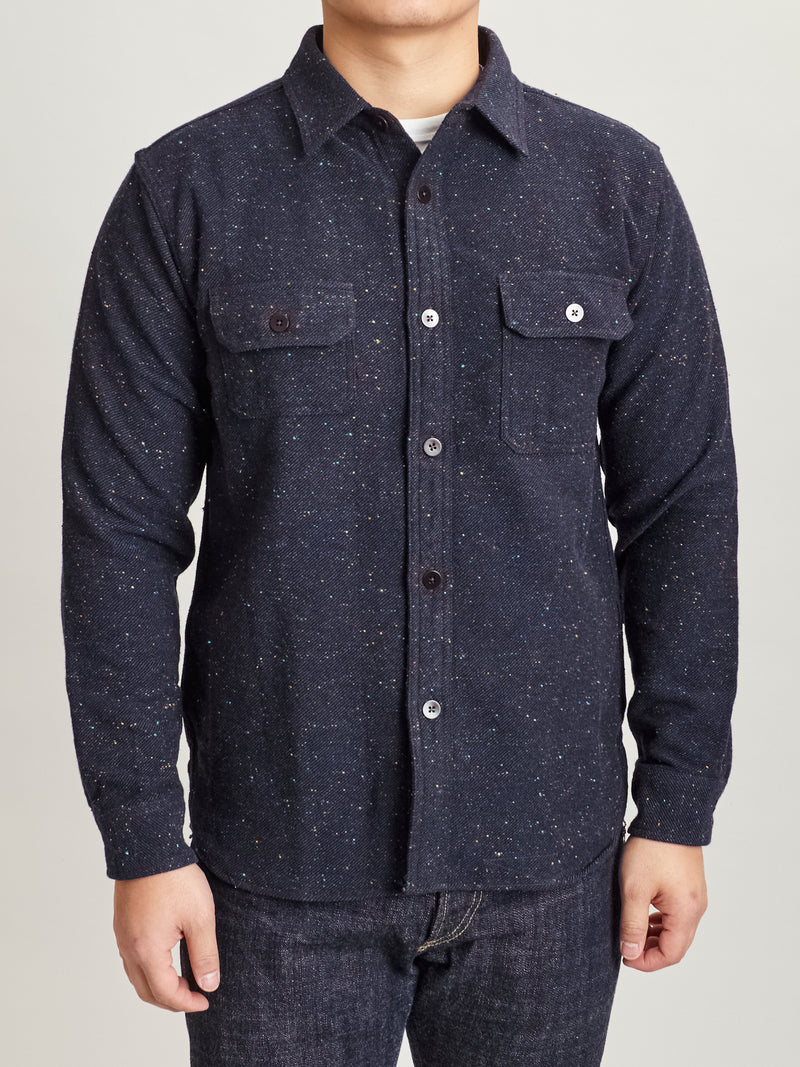 Hunting Nep Flannel in Navy Wool