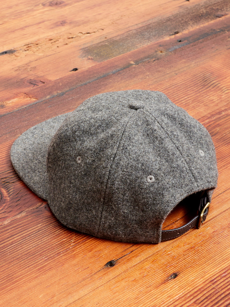 Wool Logo Baseball Cap in Heather Grey