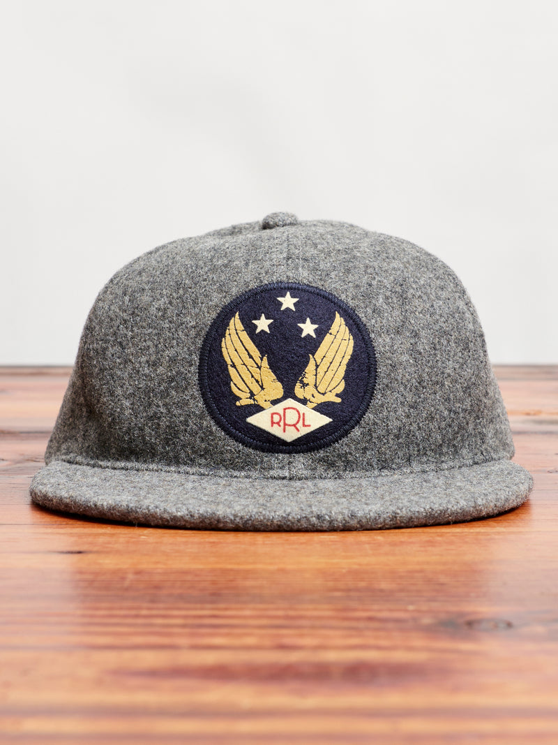 Wool Logo Baseball Cap in Heather Grey