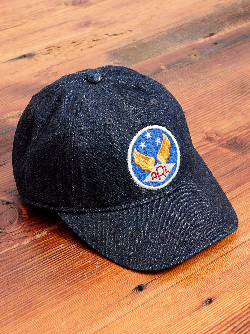 Denim Baseball Cap in Indigo