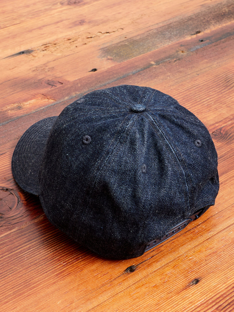 Denim Baseball Cap in Indigo