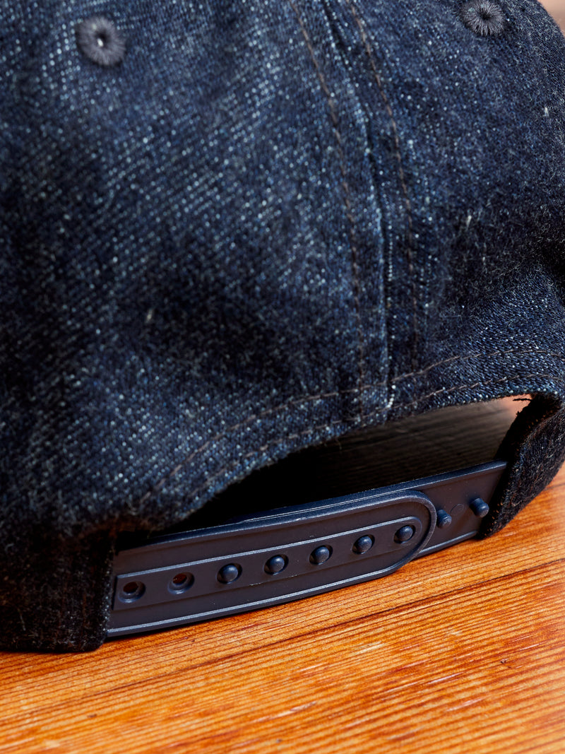 Denim Baseball Cap in Indigo