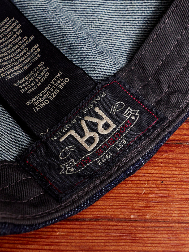 Denim Baseball Cap in Indigo