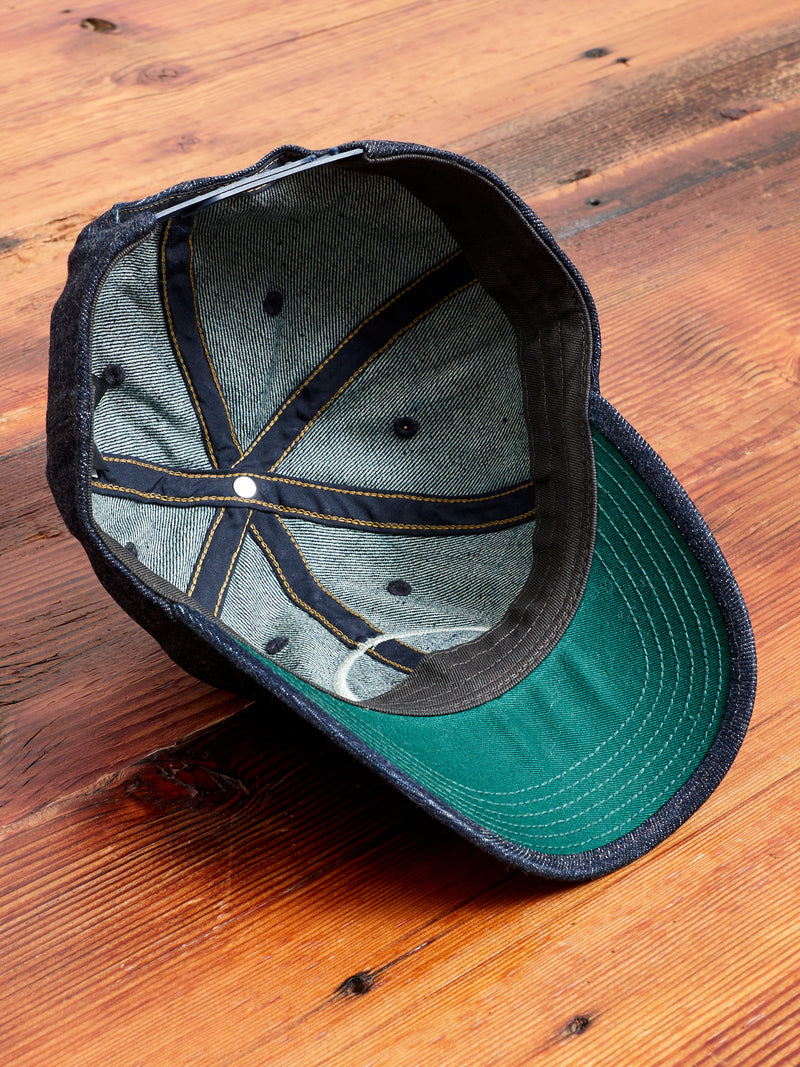 Denim Baseball Cap in Indigo