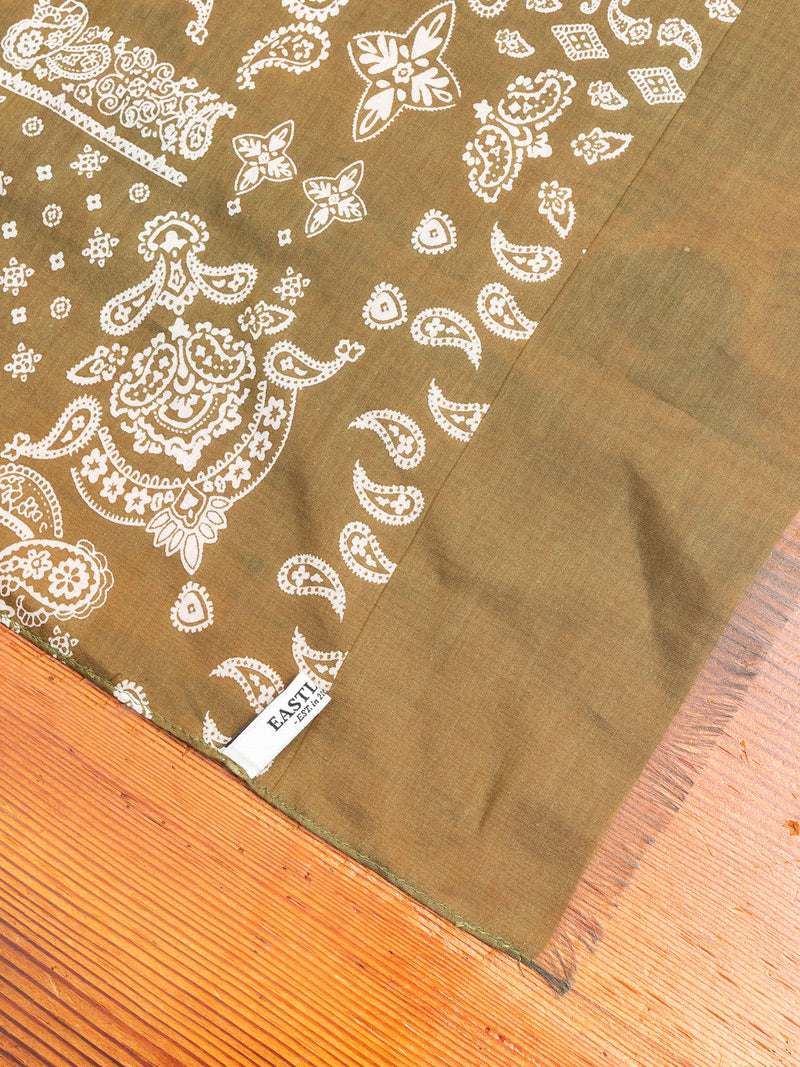 Bandana Silk Blend Scarf in Earth Tones