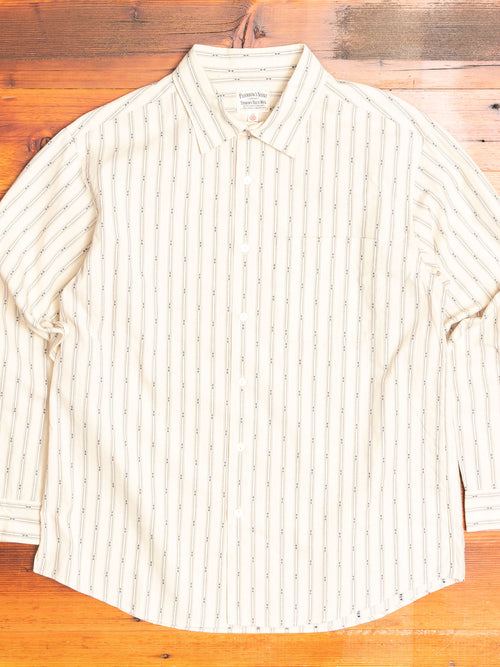 Dobby Stripe Work Shirt in Natural