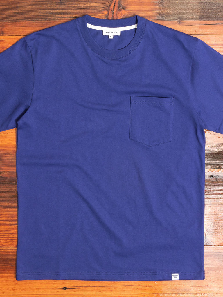 Johannes Pocket T-Shirt in Ultra Marine – Blue Owl Workshop