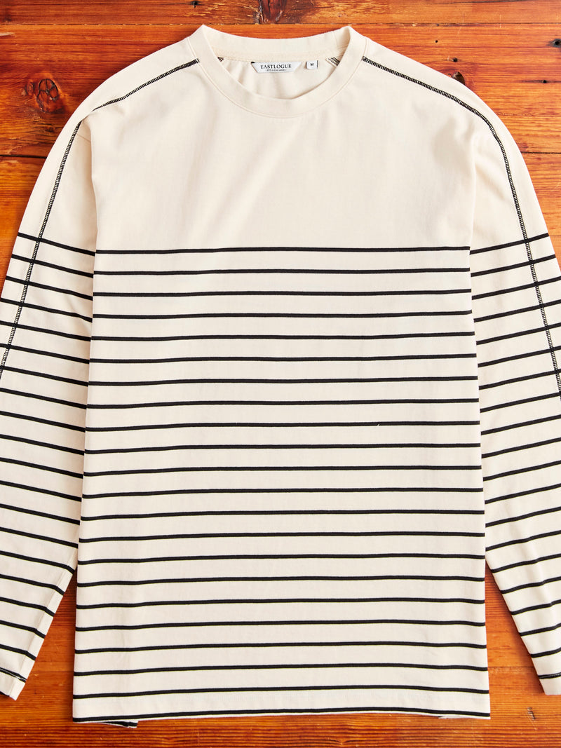 Basic Stripe T-Shirt in Ecru/Black