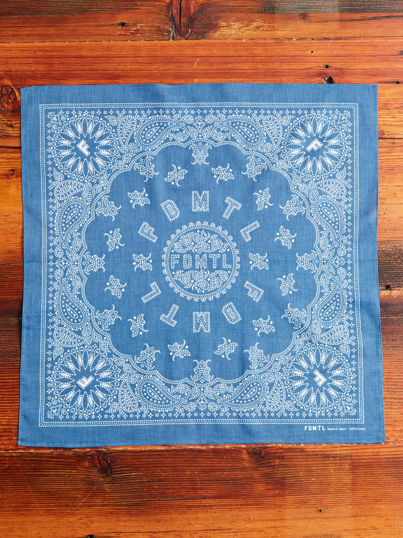 Paisley Bandana in Light Blue