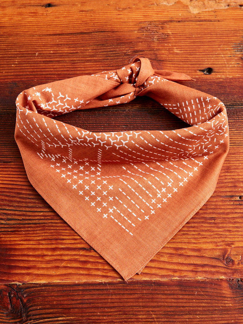 Sashiko Bandana in Brick