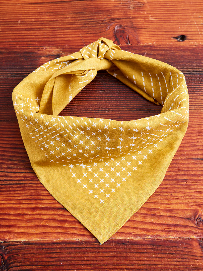 Sashiko Bandana in Yellow