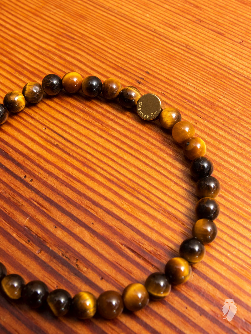 Gemstone Stretch Bracelet in Yellow Tiger Eye