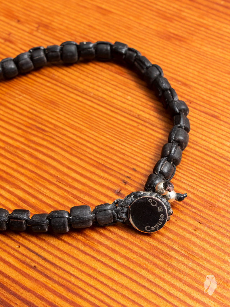 Handwoven Recycled Glass Beads in Black