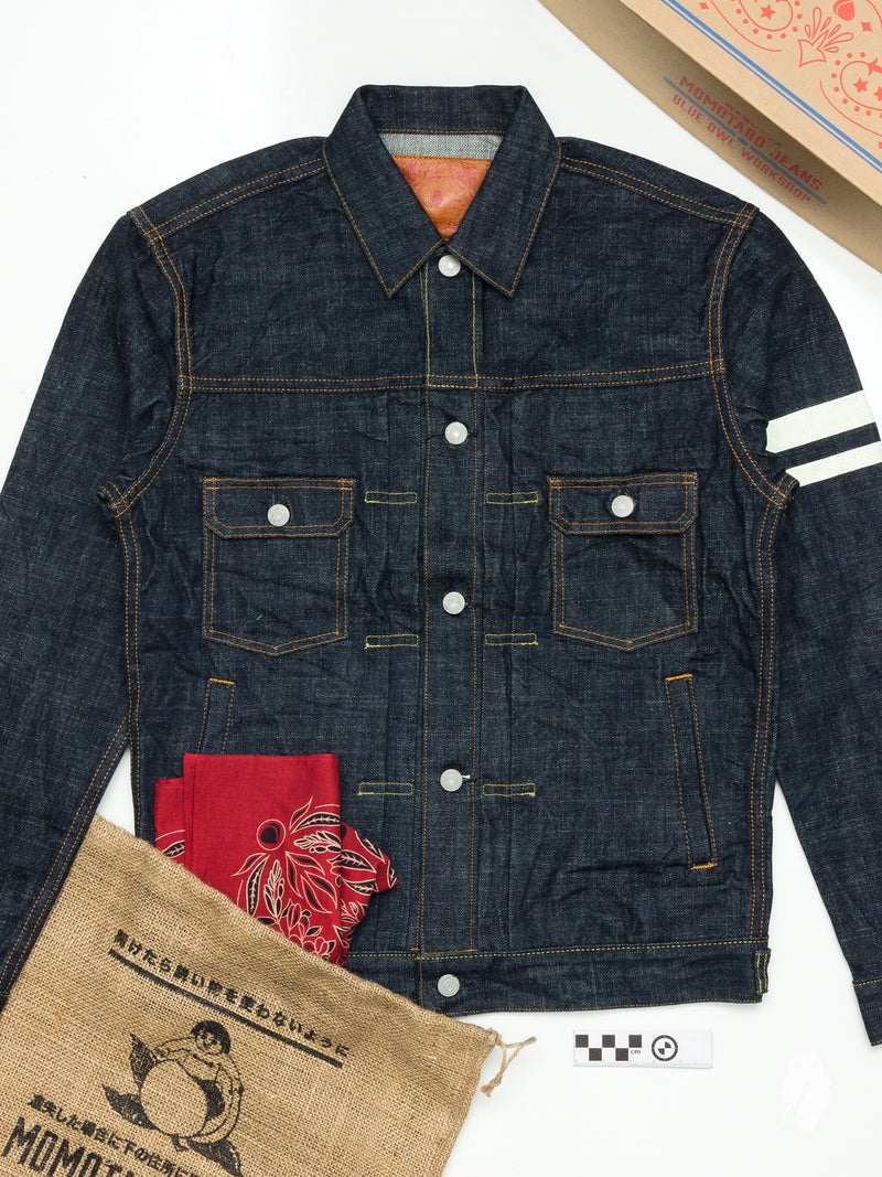 BOM012 "Momotaro x Blue Owl" 15.7oz Selvedge Denim Jacket