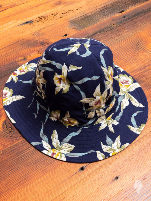 Reversible Sun Hat in Navy