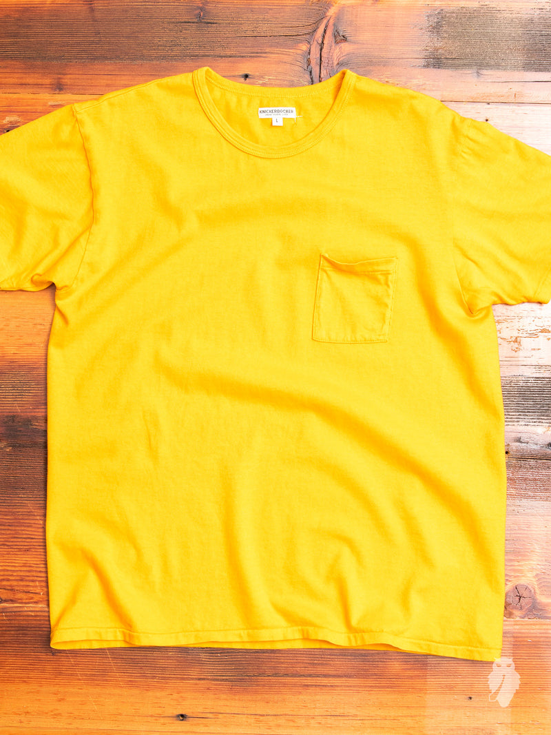 Tube Knit Pocket T-Shirt in Mango