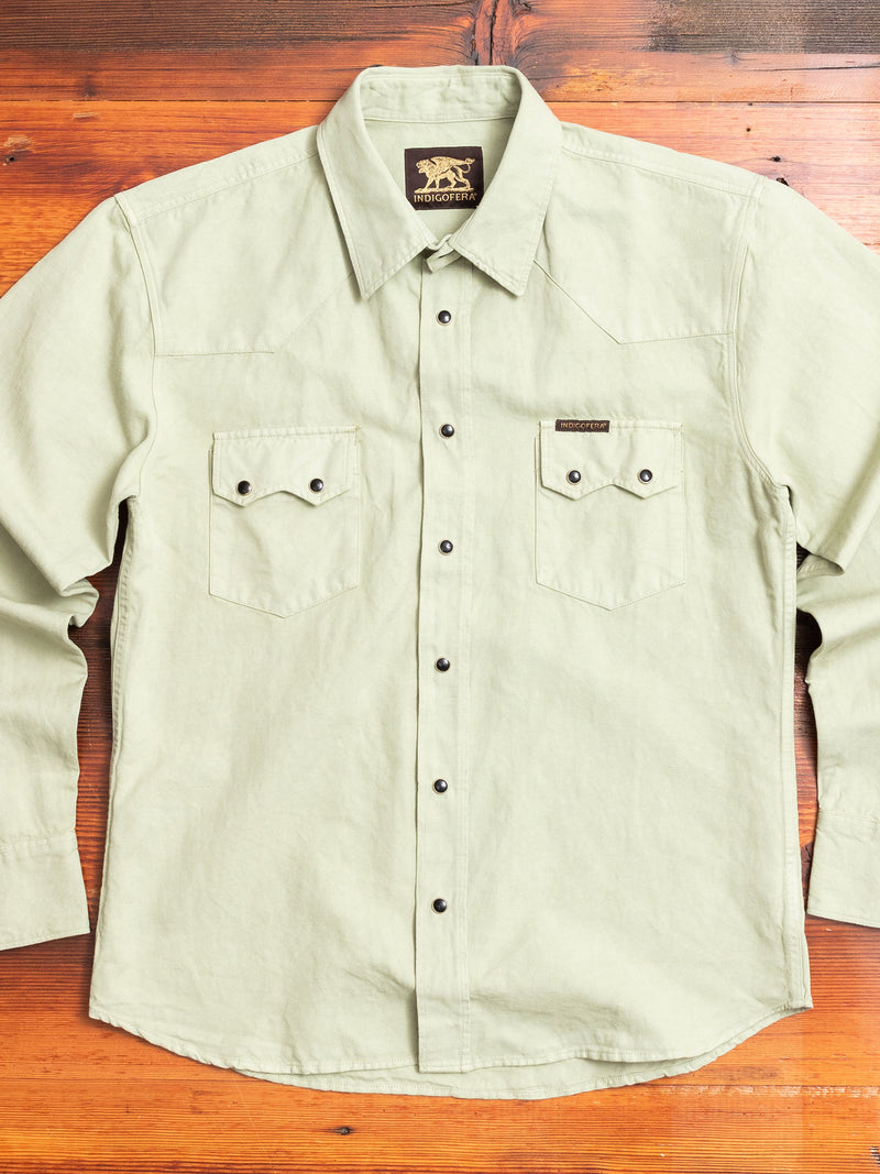 Dollard Western Shirt in Sage Green