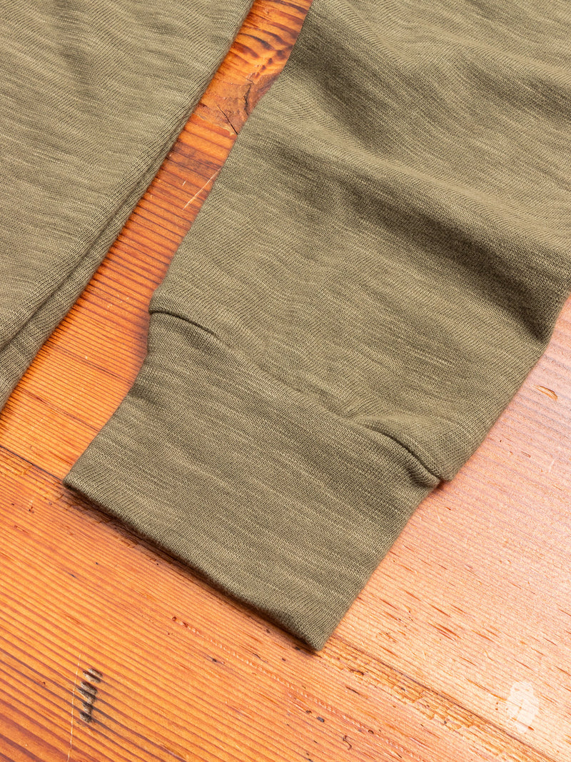 Slub Long Sleeve T-Shirt in Olive