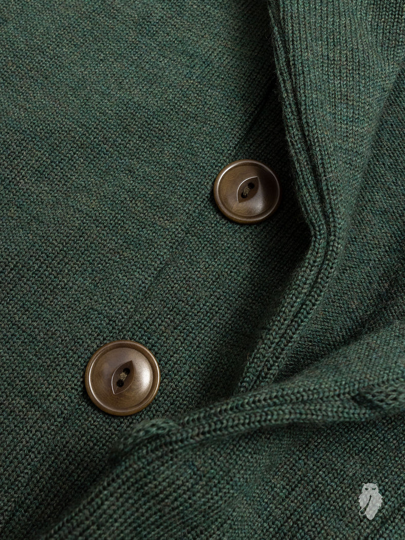 Shawl Collar Cardigan in Forest Green