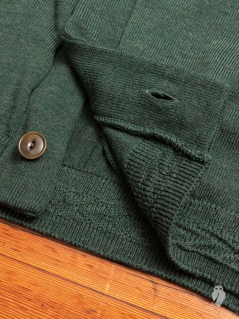 Shawl Collar Cardigan in Forest Green